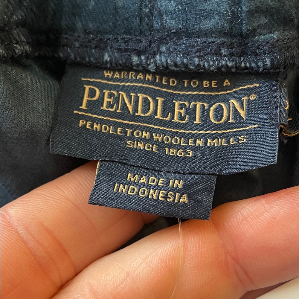 Pendleton Men's Blue Patterned drawstring Pants n… - image 2